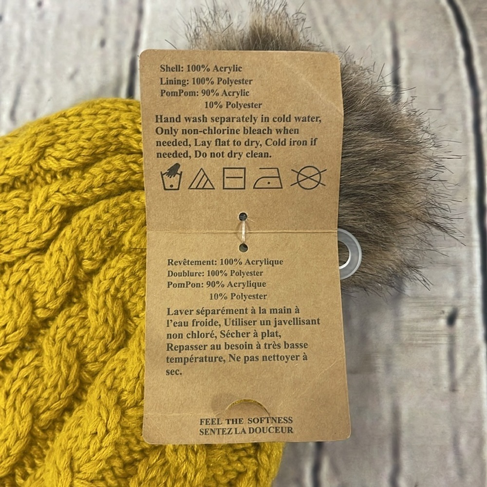 Just cozy knit hat bonnet - Picture 5 of 5